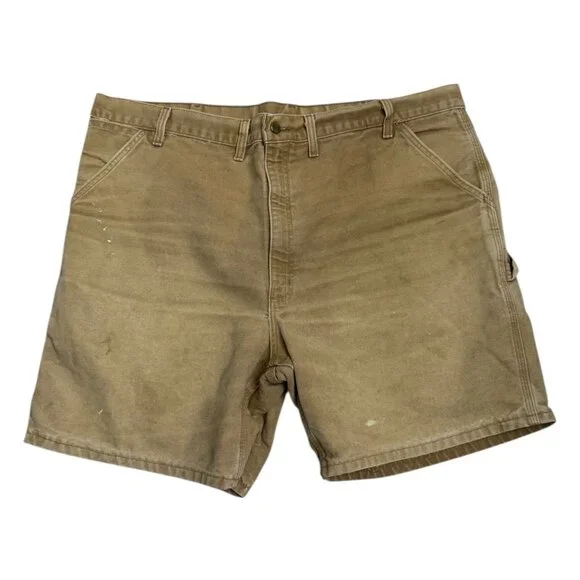 CARHARTT Vintage 90s Work Wear Canvas Duck Denim Shorts Mens 2XL - Picture 2 of 5